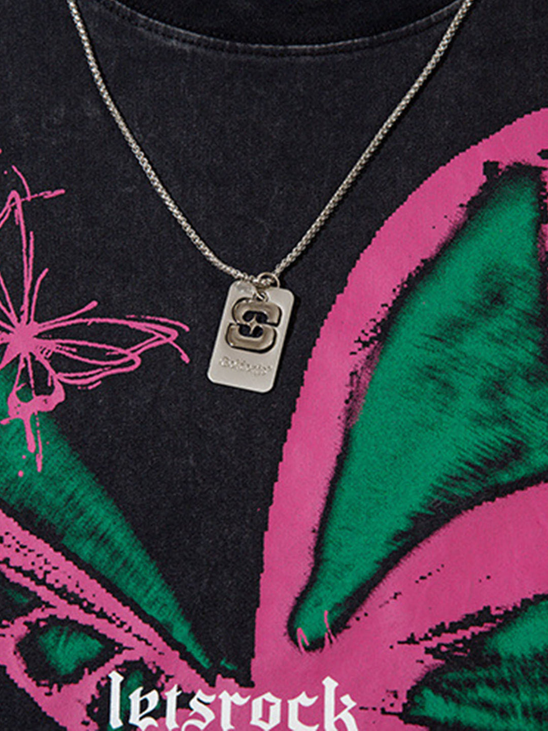Raw Edge Butterfly Print Vest