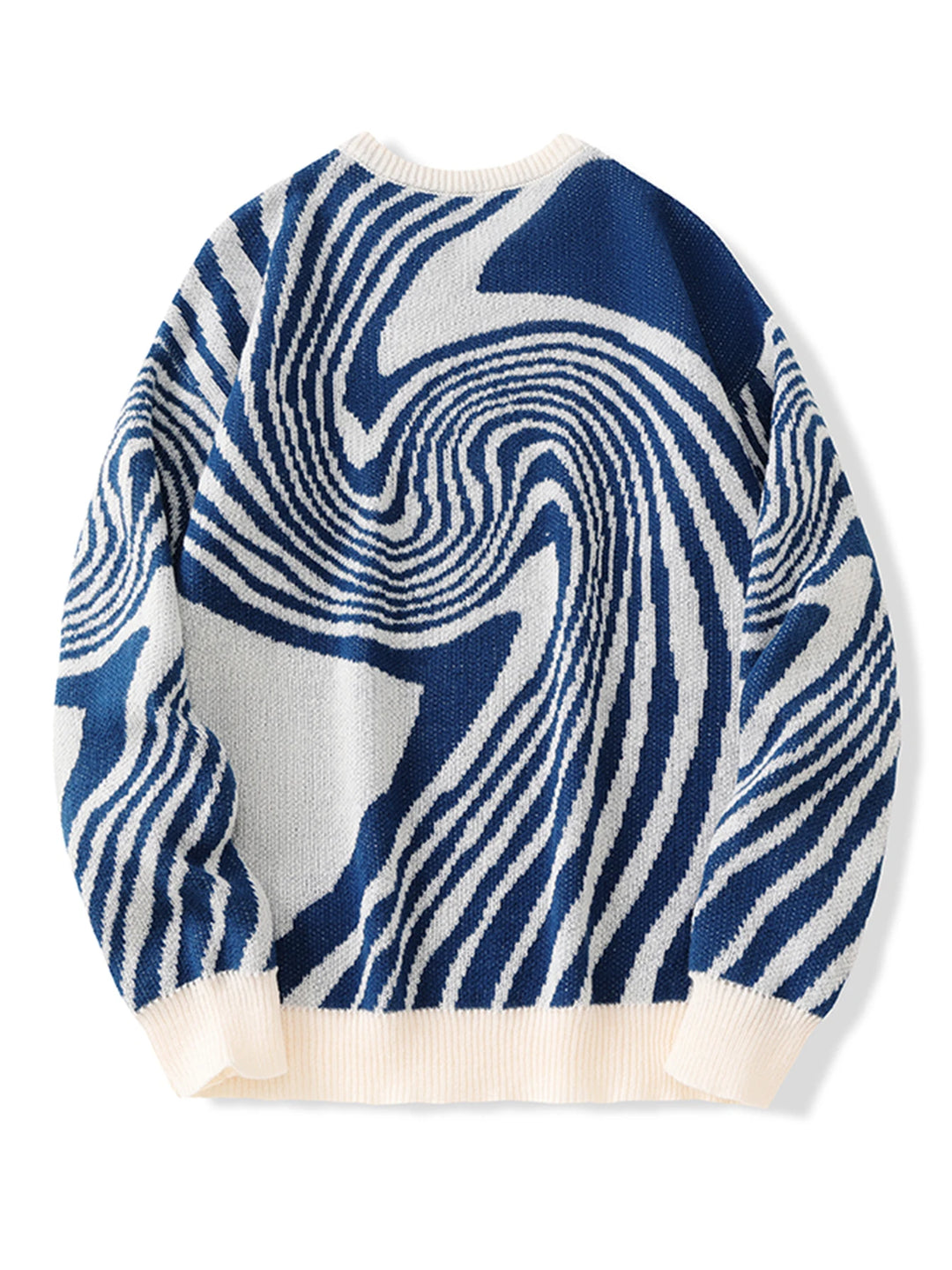 Graphic Swirl Knitted Sweater