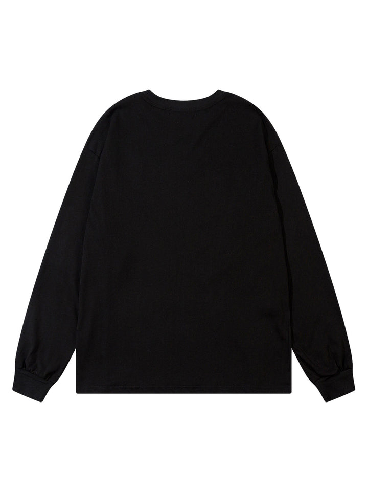 Star Necklace Cross Graphic Long Sleeve T-shirt