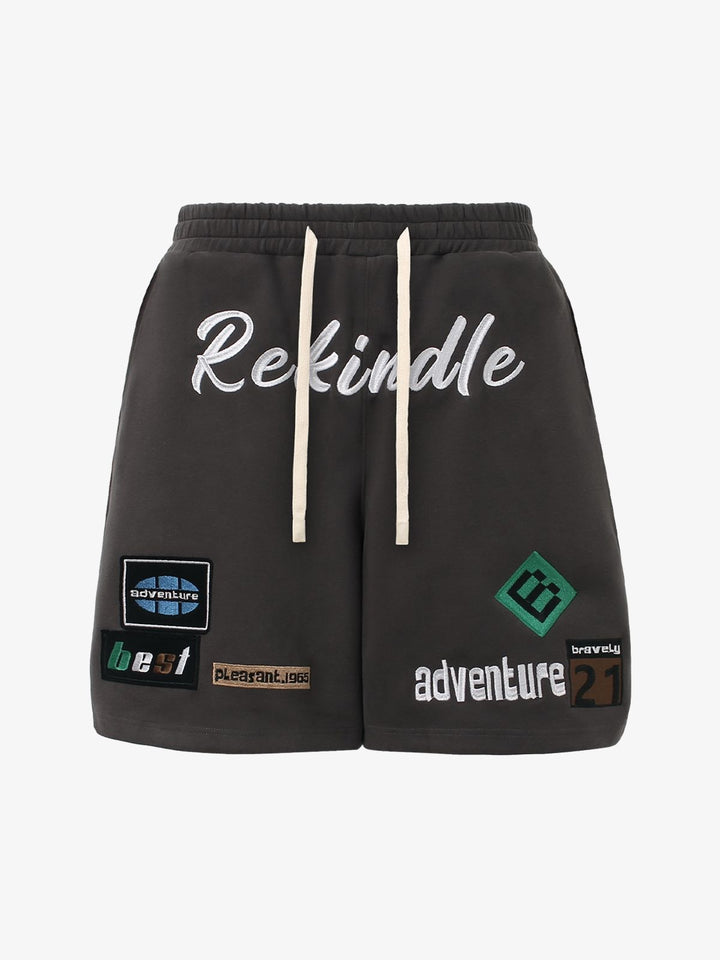 Street Graphic Drawstring Shorts