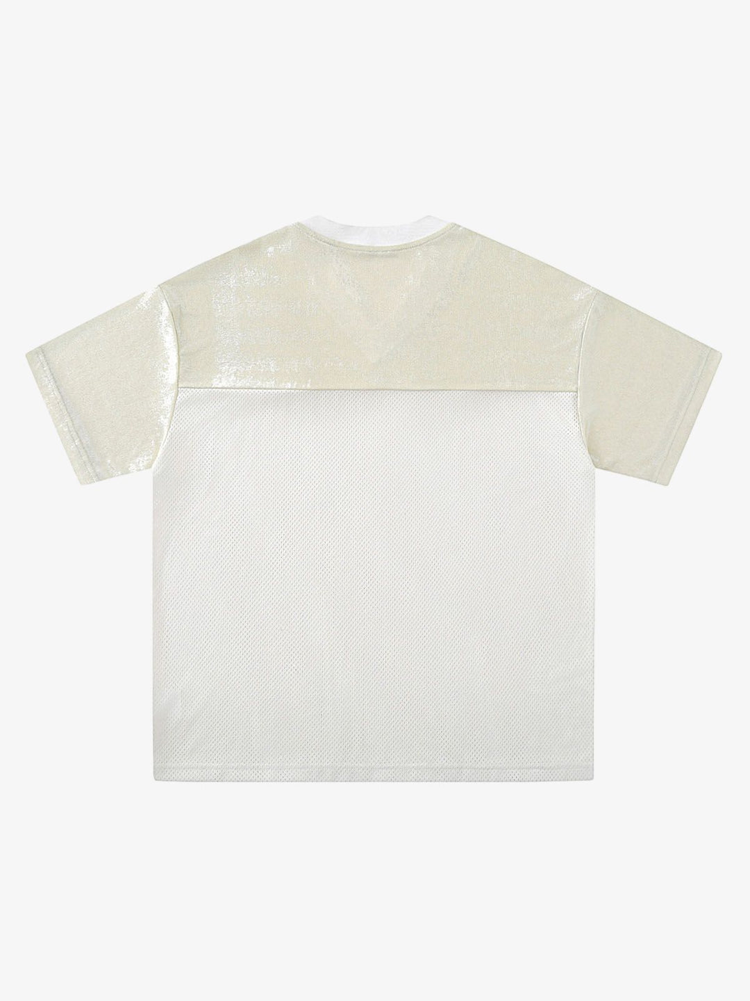 Street Stitching Mesh Character Print T-shirt