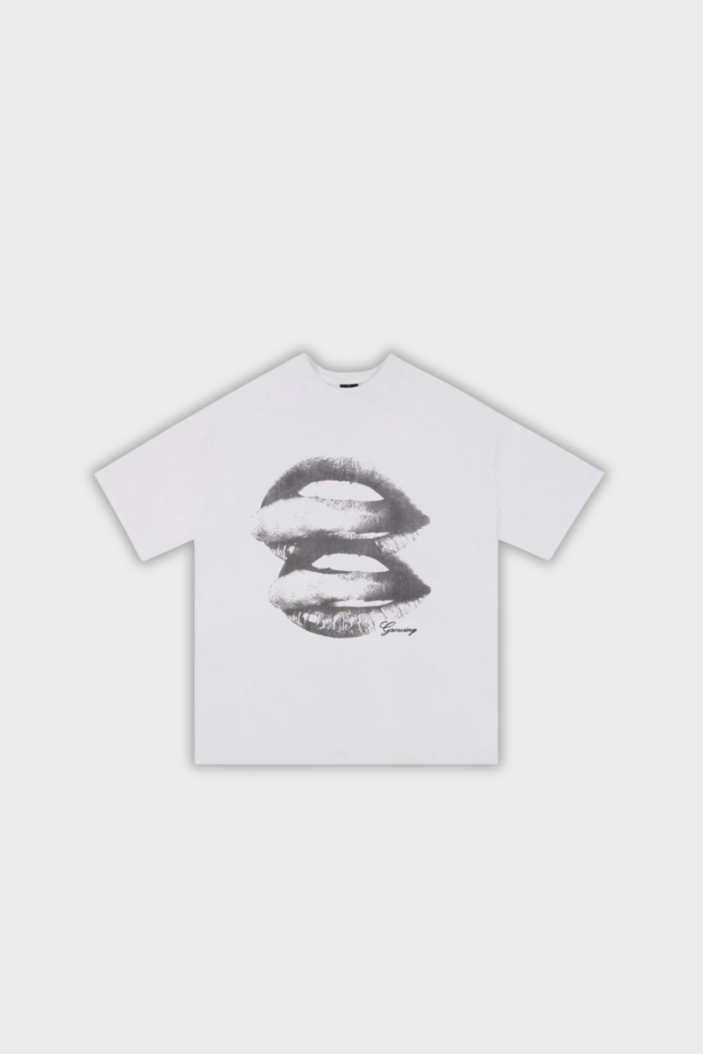T Shirt With Lips Print