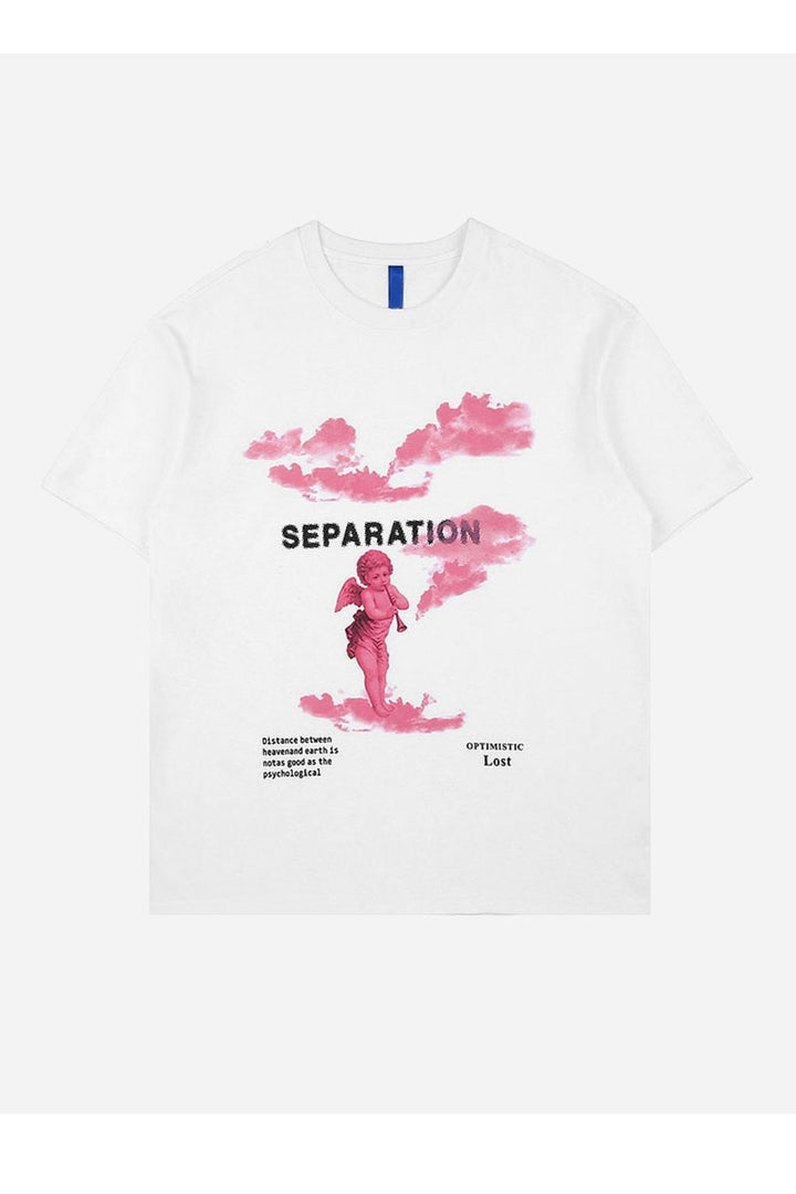 T Shirt With Separation Print