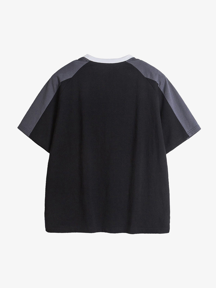 Thesupermade American Retro Patchwork Print T-shirt