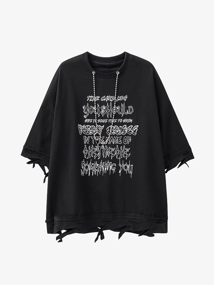 Thesupermade Chain Decorated Oversized T-Shirt - 2278