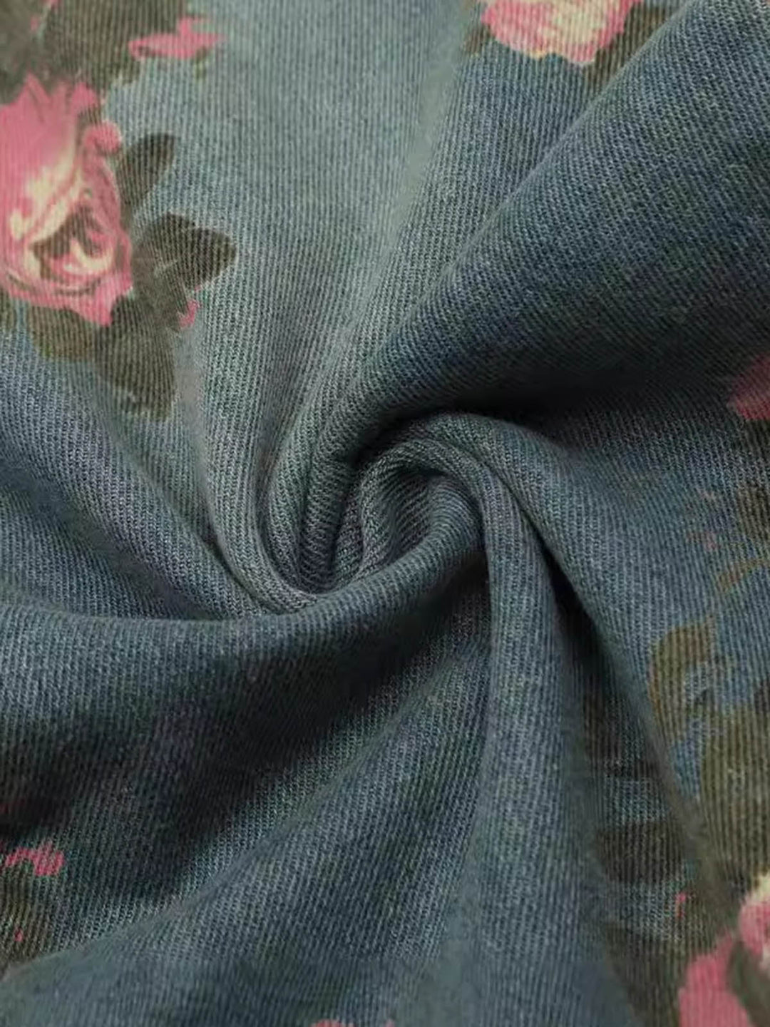 Thesupermade Floral Print Straight Jeans - 2409
