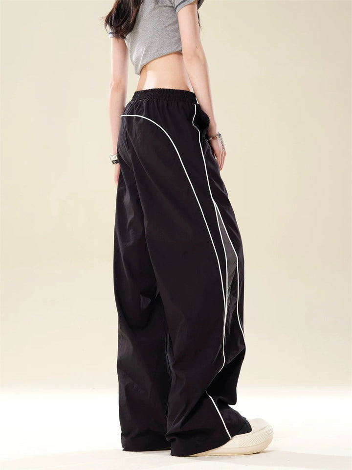 Thesupermade Retro Color Matching Casual Pants
