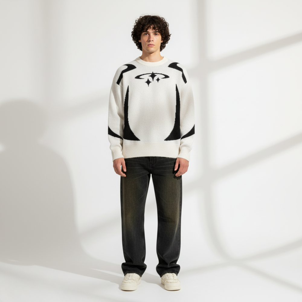 Y2K Stars Knitted Sweater