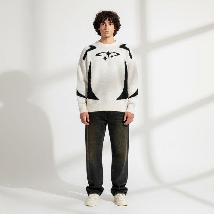 Y2K Stars Knitted Sweater