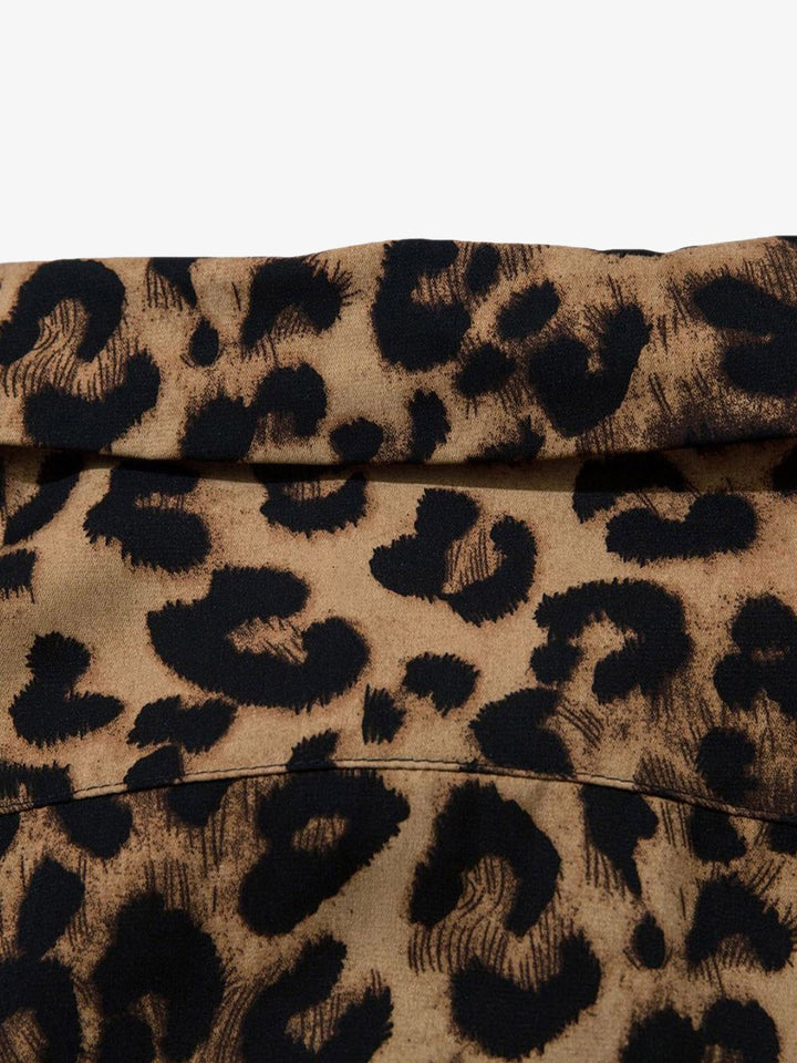 Vintage Wild Leopard Print Button-Up Shirt - 2017