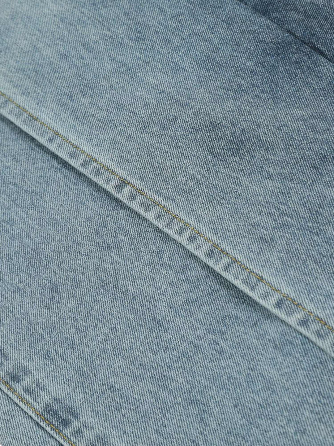 Reverse Design Patchwork Washed Jeans