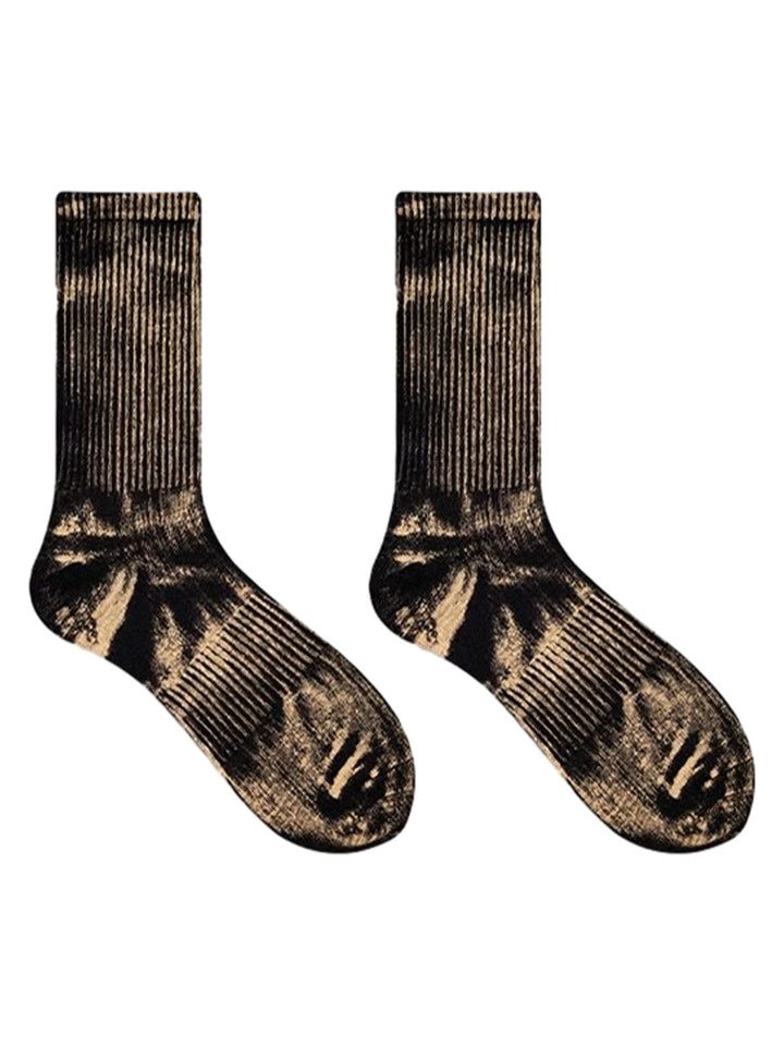 Workwear Distressed Tie-Dyed Socks