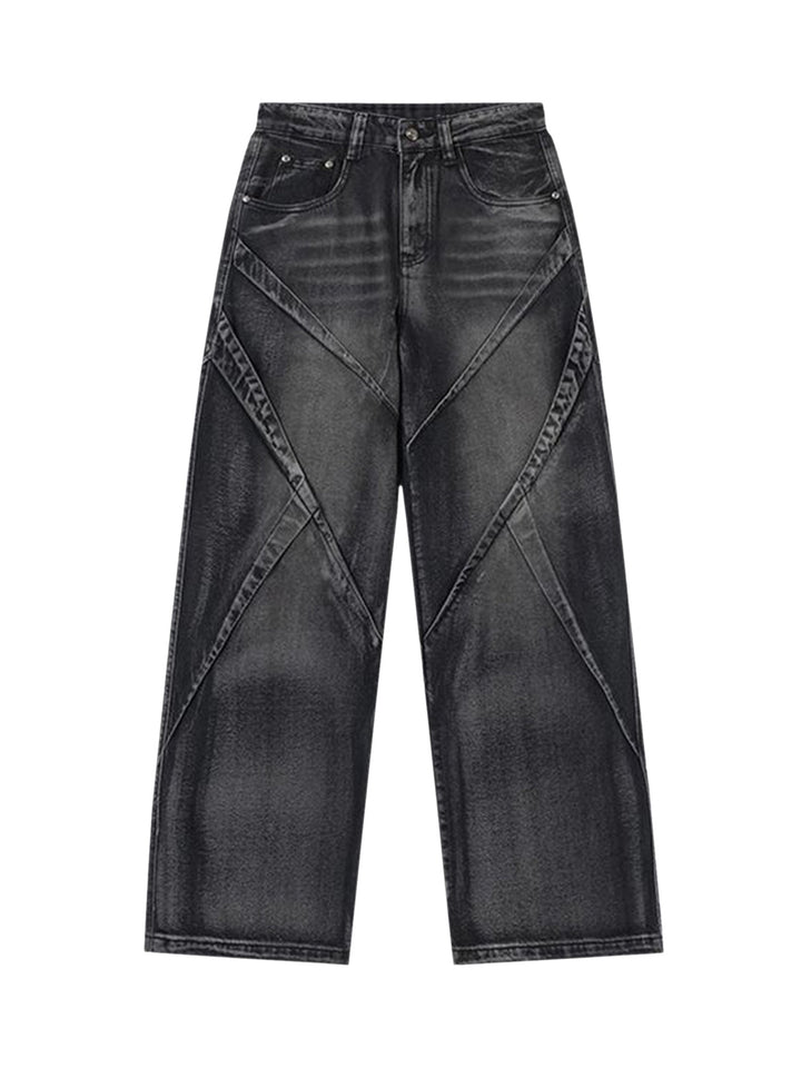 'Axis' Niche Multi-Pleat Retro Jeans