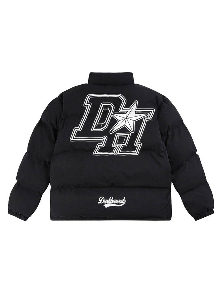 Retro Letter Print Donsjack - 1393