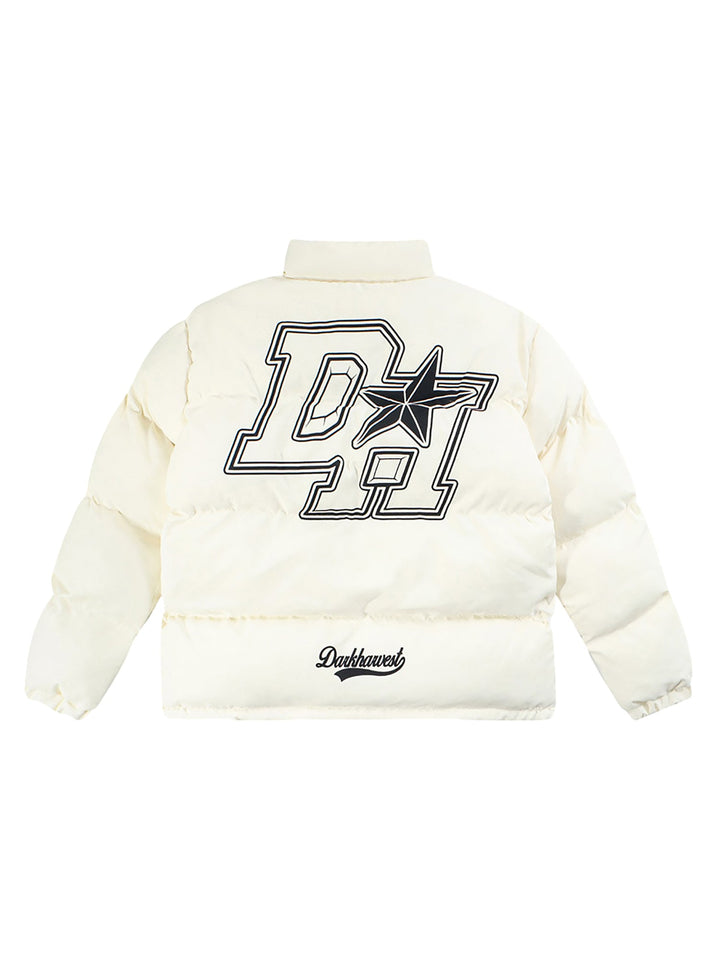 Retro Letter Print Donsjack - 1393
