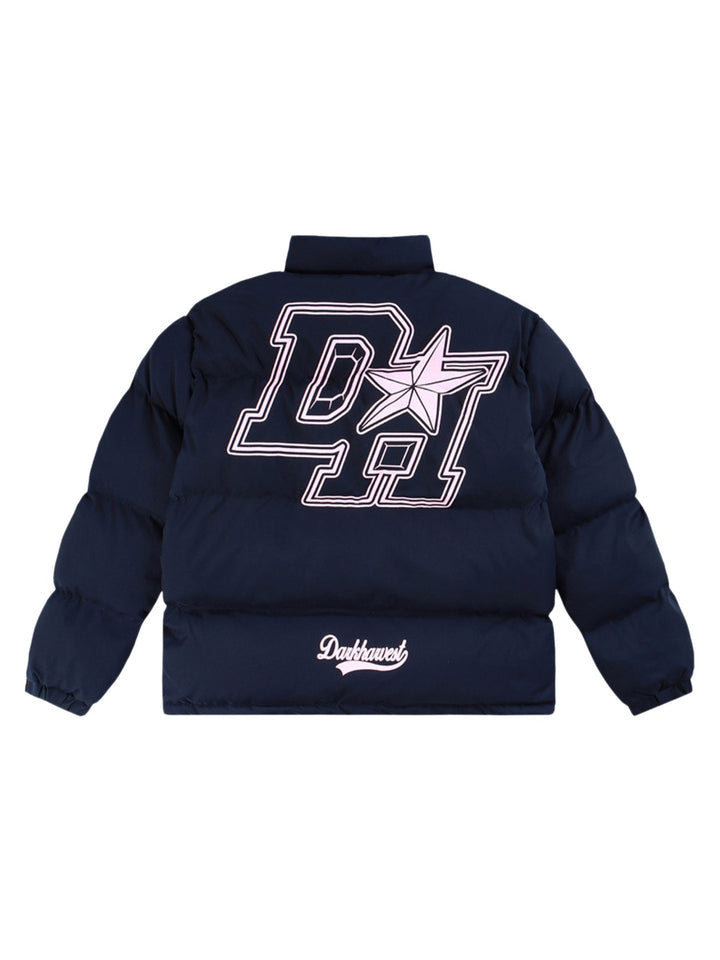 Retro Letter Print Donsjack - 1393
