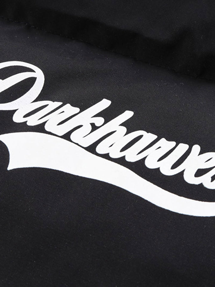 Retro Letter Print Donsjack - 1393
