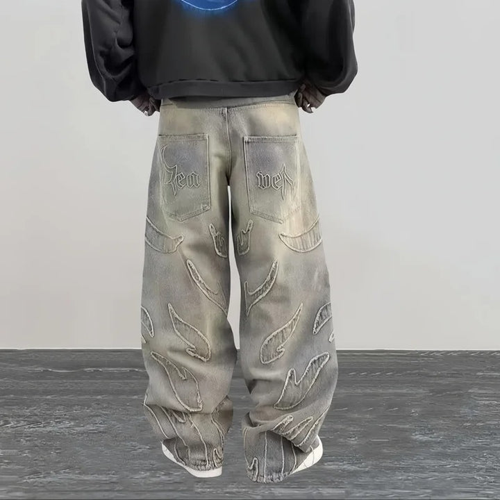 'Raw Edge' Baggy Pants